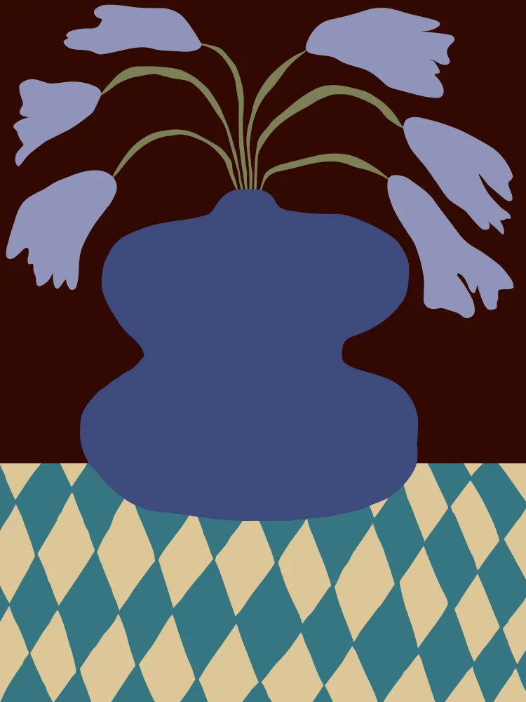 Studio, Art Miho: Purple pottery and dropping lily