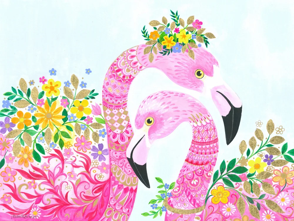 Brent, Isabelle: Floralie Flamants Roses