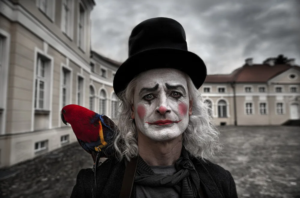 Szmidt, Waldemar: Clown and his parrot