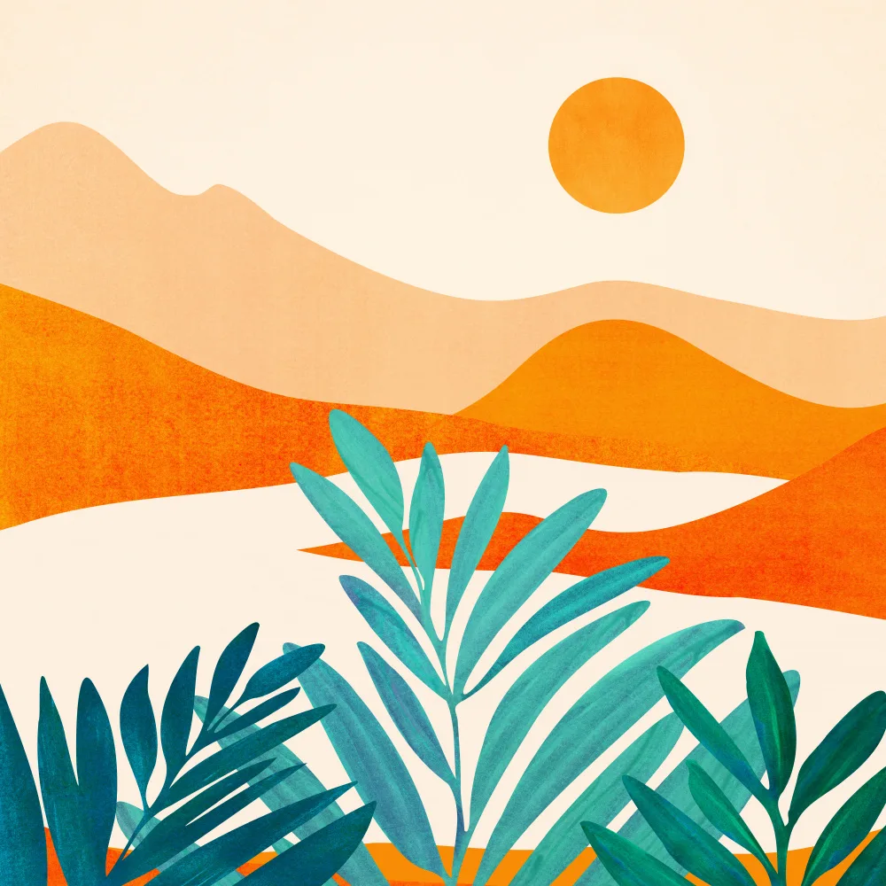 Gallagher, Kristian: Alpine Sunset Sq Orange