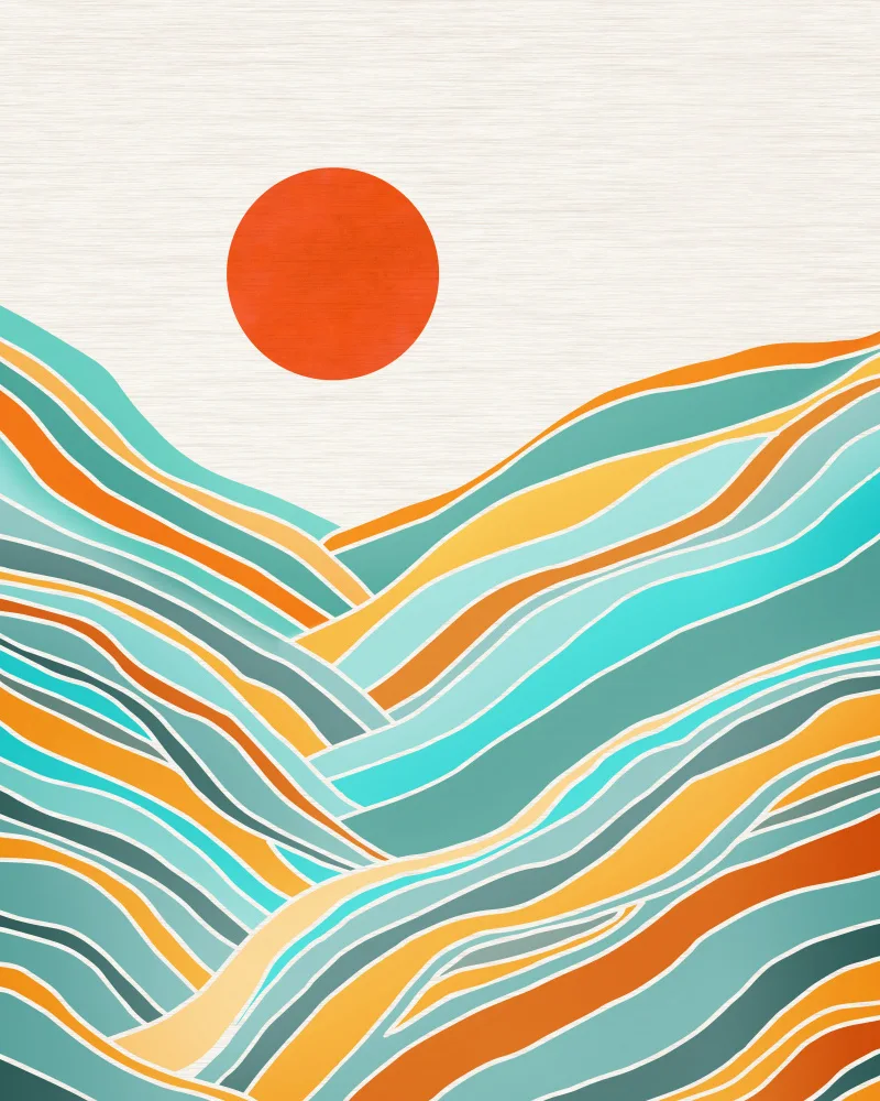 Gallagher, Kristian: Ribbons Abstract Landscape