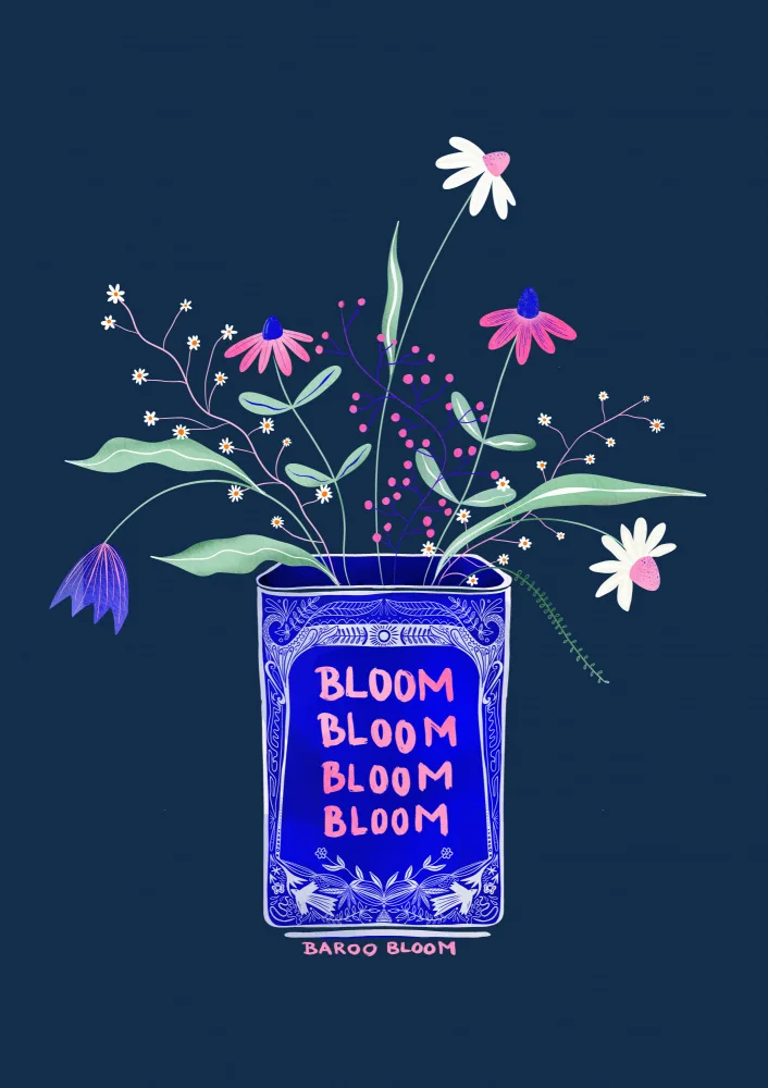 Bloom, Baroo: Tin Can Flower Illustration