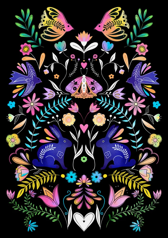 Bloom, Baroo: Colorful Folk Art Illustration