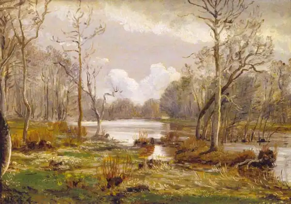 Skovgaard, Peter Christian: Flooding of the Suså, Herlufsholm