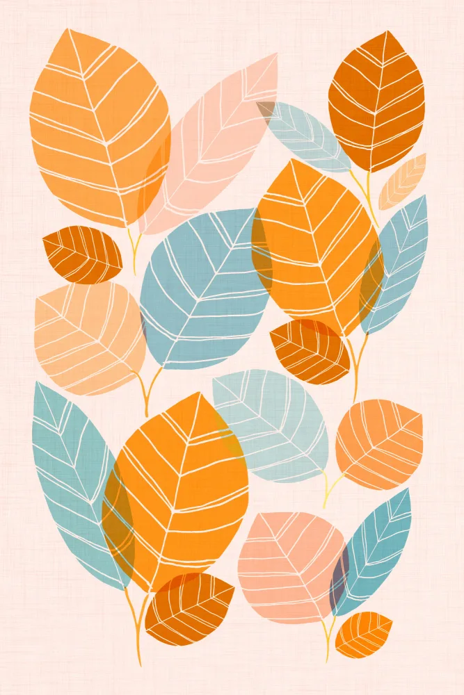 Gallagher, Kristian: Colorful Leaf Sketch
