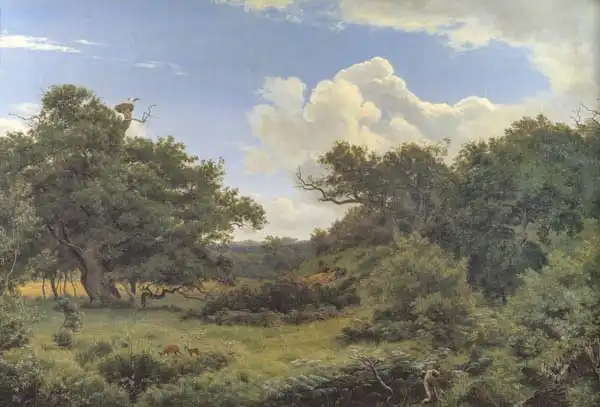 Skovgaard, Peter Christian: Oak Trees in Nordskoven near Jægerspris, Zealand