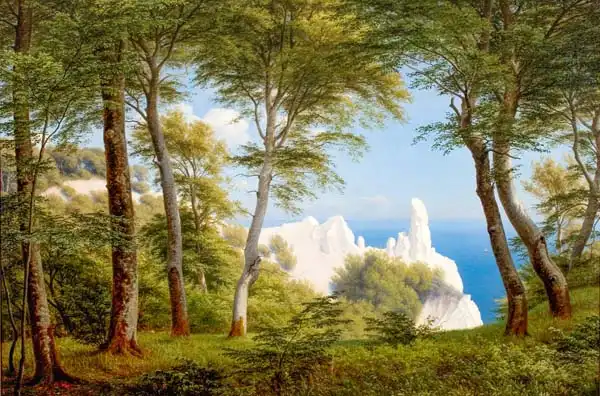Skovgaard, Peter Christian: View of the sea from Møens Klint