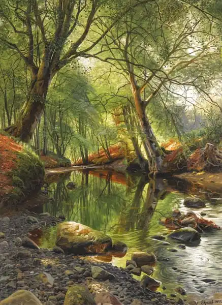 Monsted, Peder Mork: A woodland stream