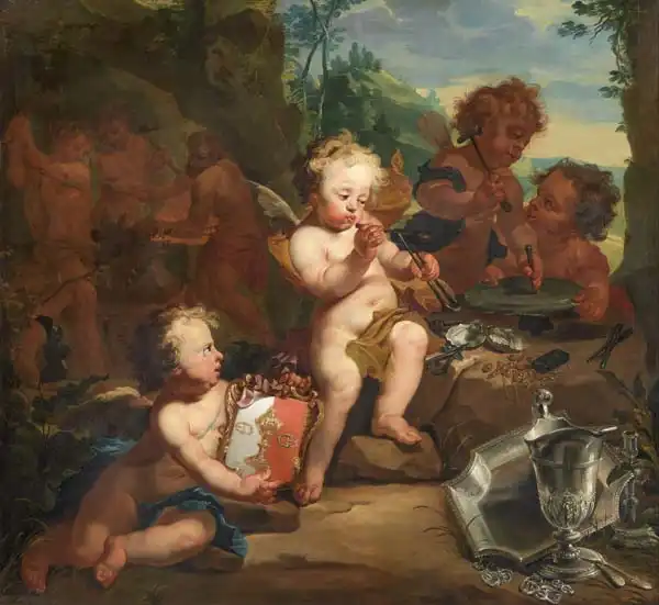 Visch, de Matthijs: Allegory of the silversmith trade