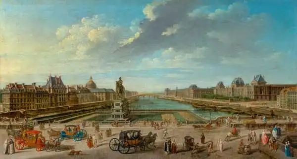 Raguenet, Jean-Baptiste: A View of Paris from the Pont Neuf (Main View)