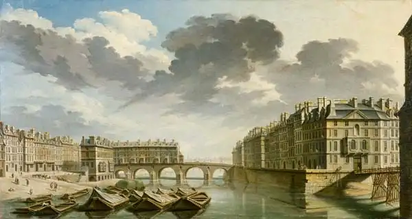 Raguenet, Jean-Baptiste: The Quai des Ormes, the Marie bridge and the Saint-Louis island