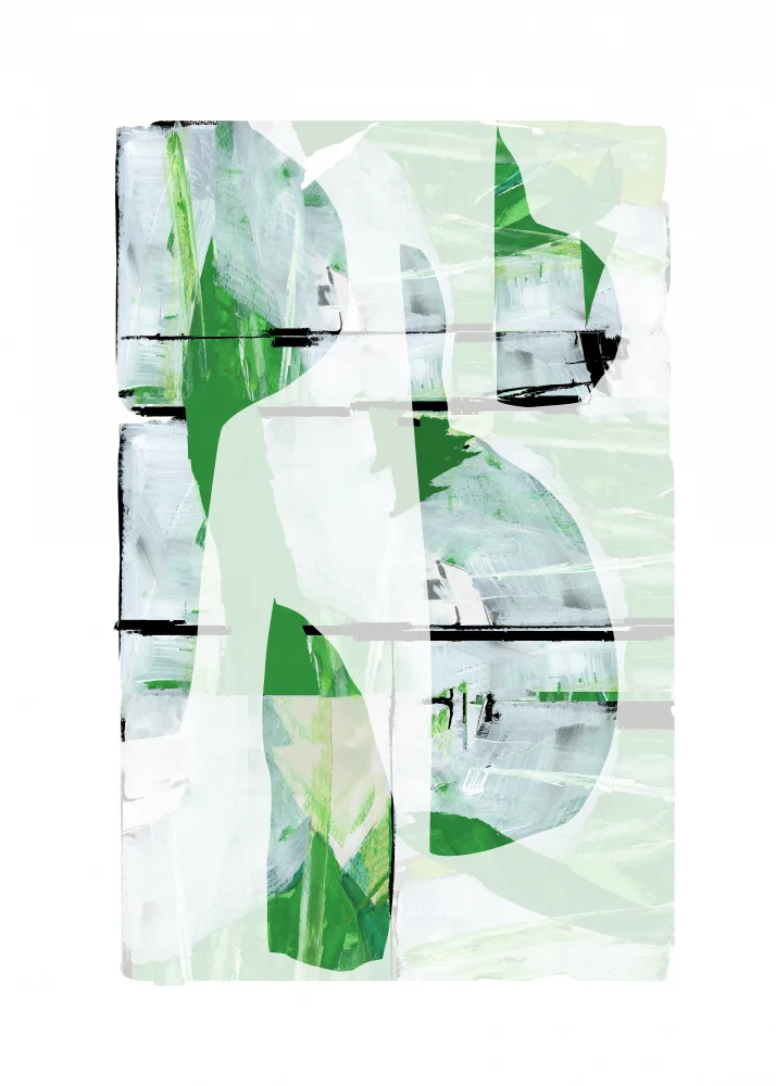 cartissi: Lime Green Black Abstract No3