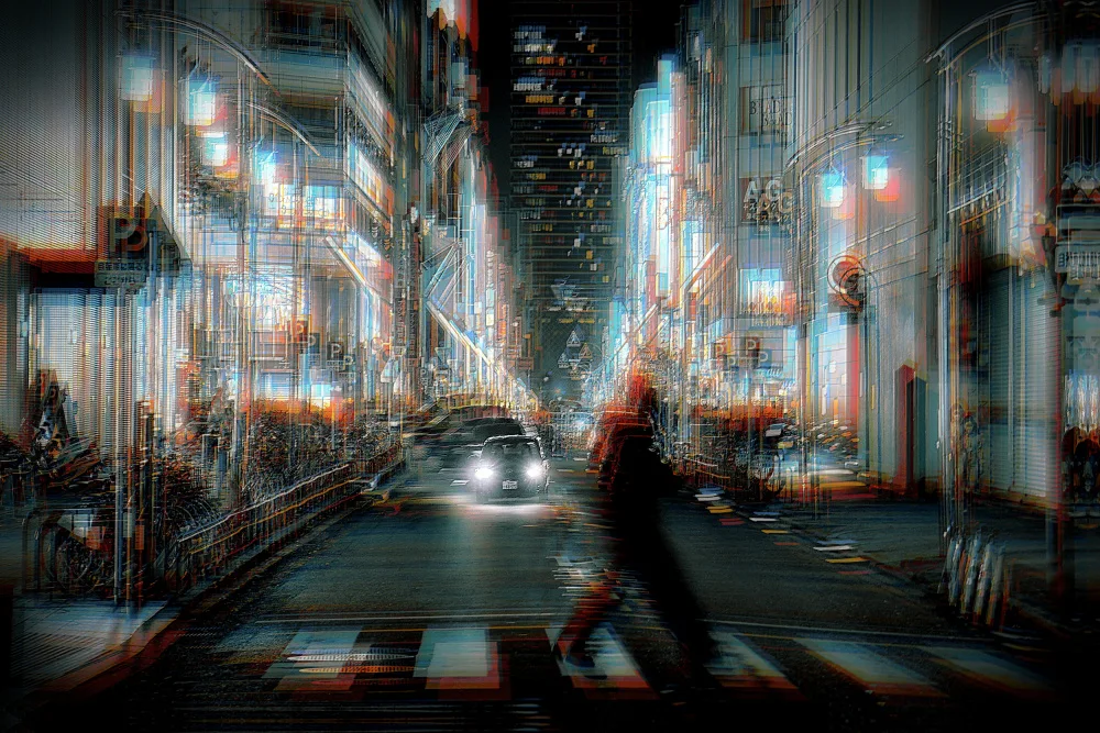 Tsai, MingLun: Pedestrians in the city at night
