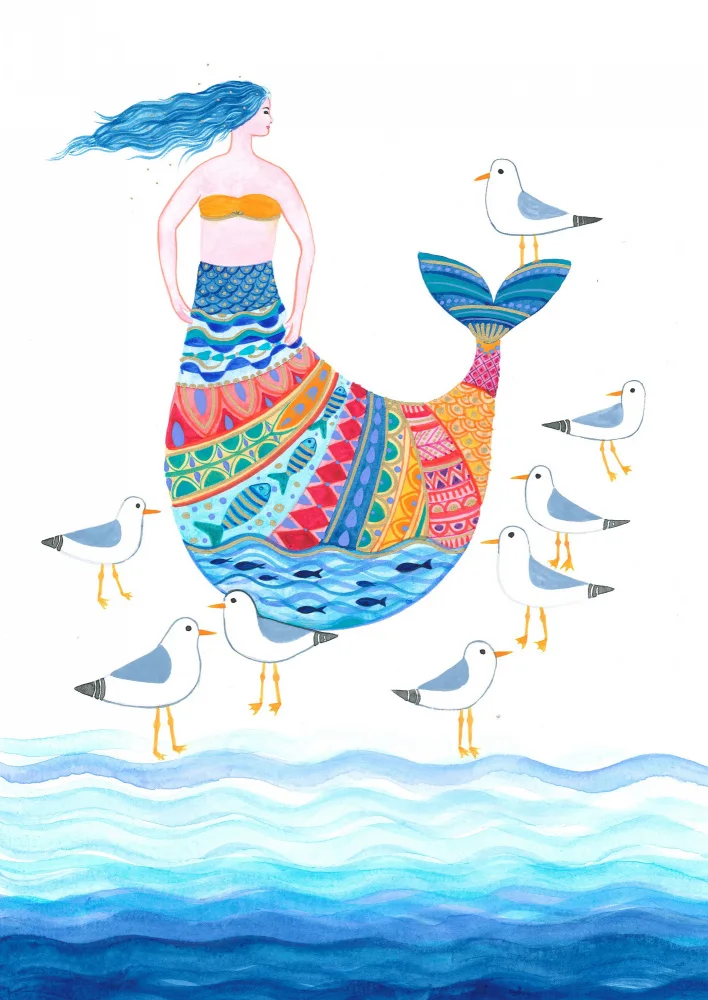 Brent, Isabelle: Sirène de plage et mouettes