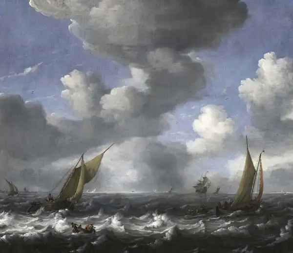 Bakhuizen, Ludolf: Seascape and Fishing Boats