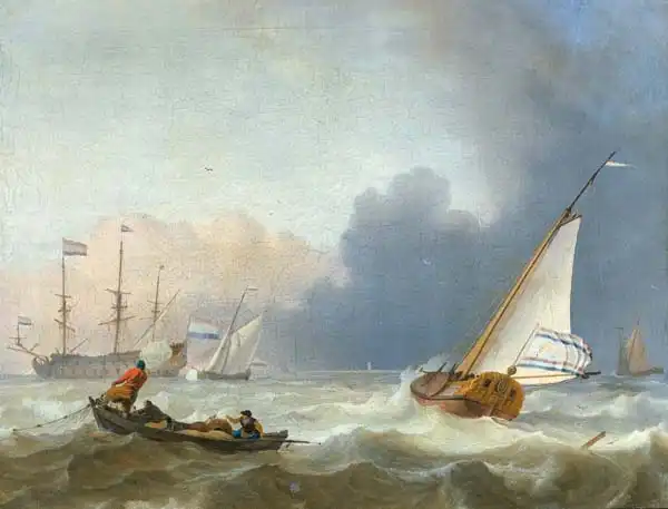 Bakhuizen, Ludolf: Rough Sea with a Dutch Yacht