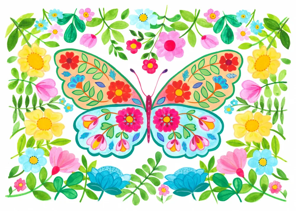 Brent, Isabelle: Butterfly Folk Art 02