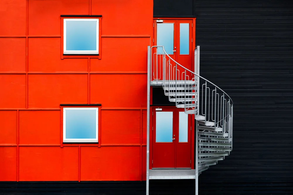 Endermann, Rolf: outside stairs