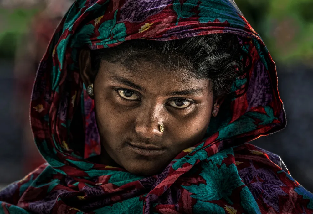 Garmendia, Inazio Joxe: Indian woman at a Kumbh Mela