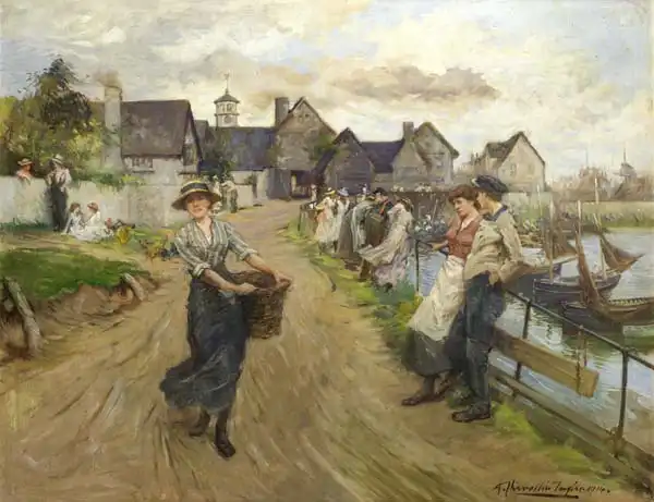 Tayler, Albert Chevallier: On the promenade