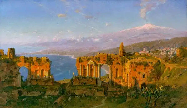 Haseltine, William Stanley: Ruins of the Roman Theatre at Taormina, Sicily