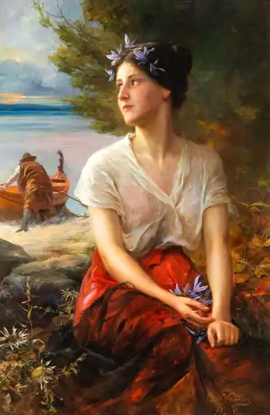Wagner, Paul Hermann: The cute fishing woman