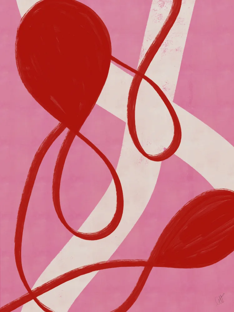 Volfova, Anne-Marie: Red and Pink Abstract
