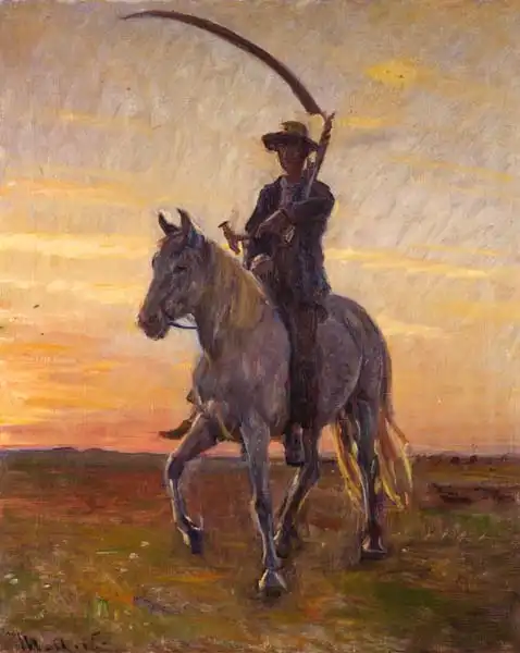 Ancher, Michael: Young harvester riding home