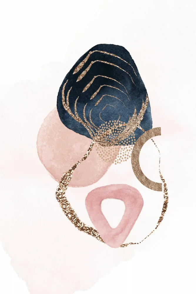 Moss, Ann Sally: Estratto in rosa e blu scuro-3