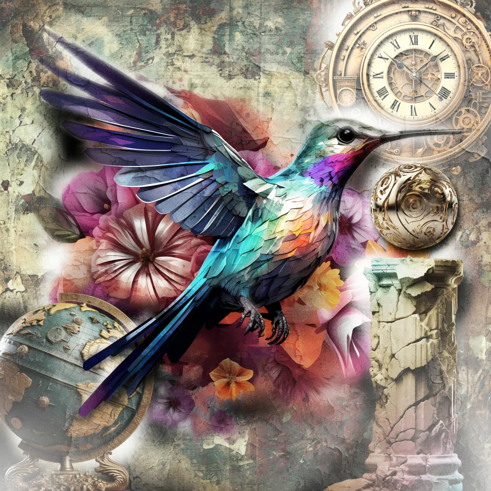 Kulik, Rafal: Bird and flowers 2