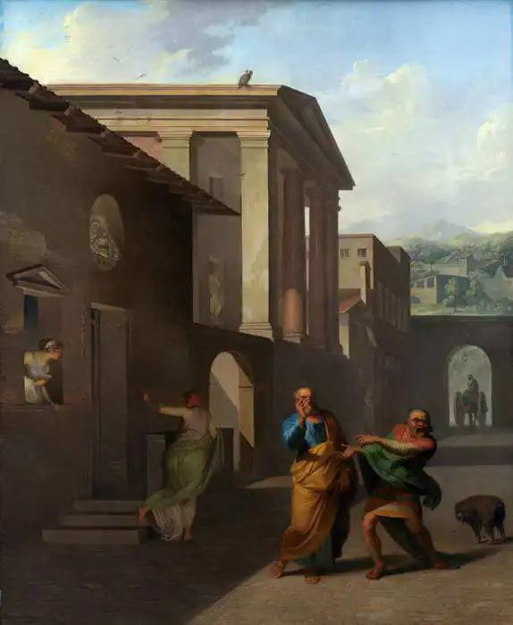 Abildgaard, Nicolai: Scene from the play by Terence Andria