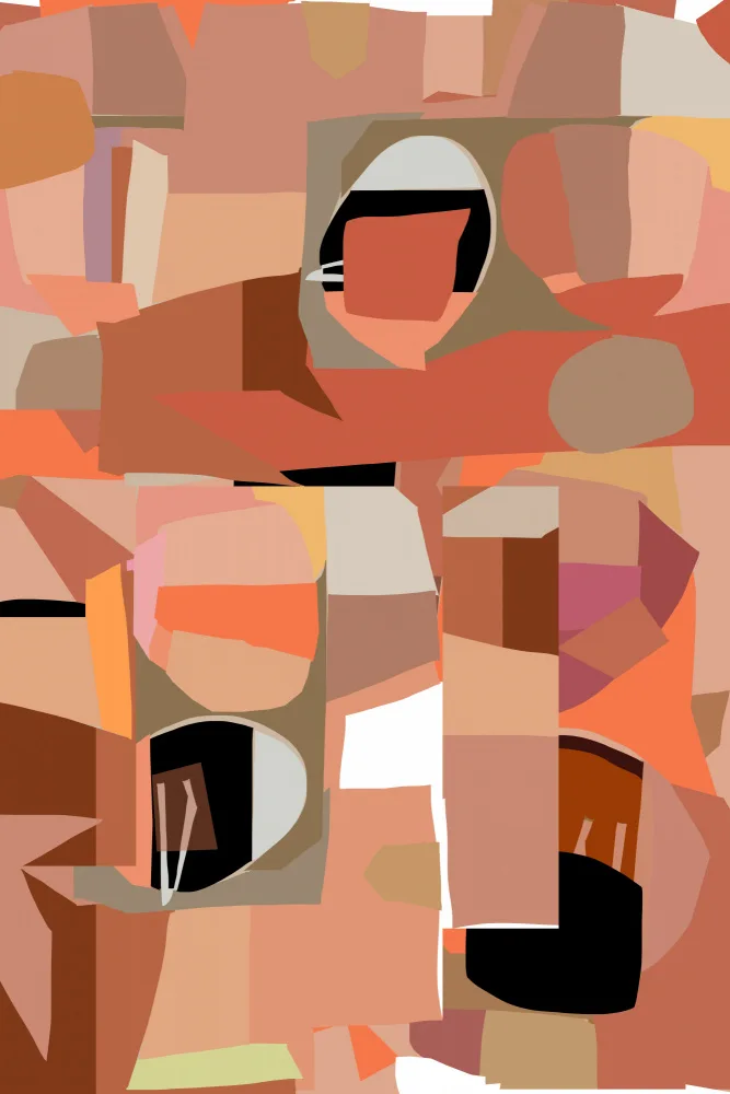 C, Project: Deep Pink Geometric Shapes 3