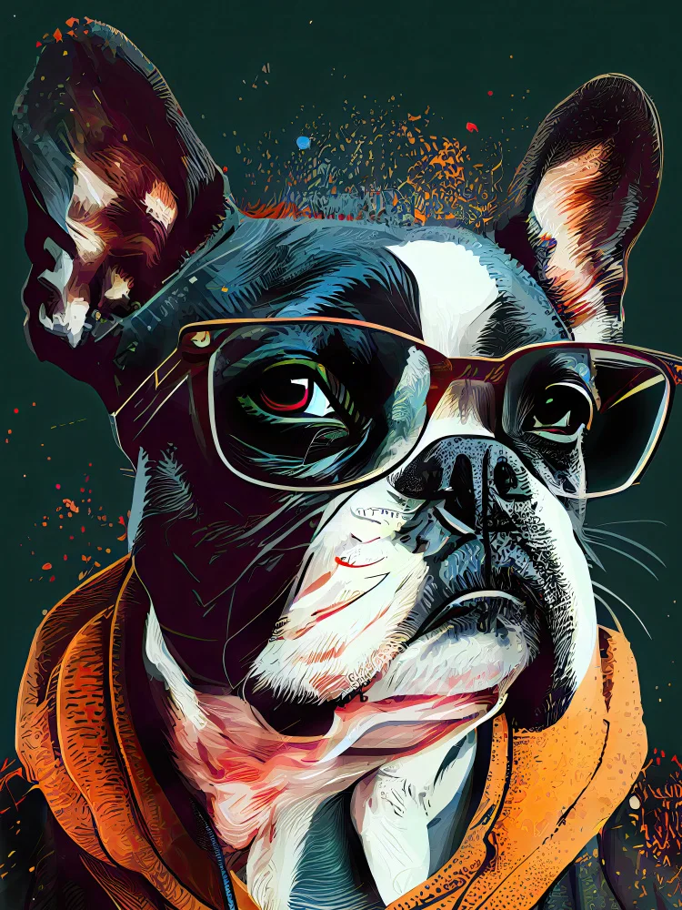 Jaszke, Justyna: Hipster dog animal art