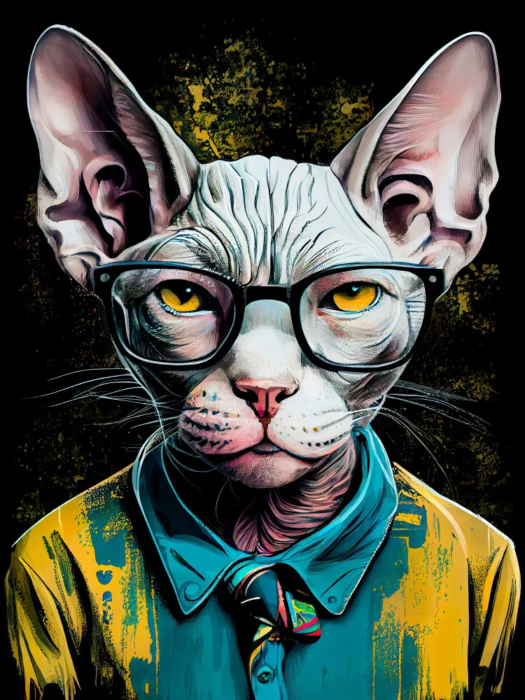 Jaszke, Justyna: Hipster cat animal art