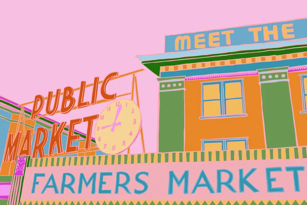 (Audra), Vacationer Vibrant: Mercado de Pike Place (ponche de frutas)