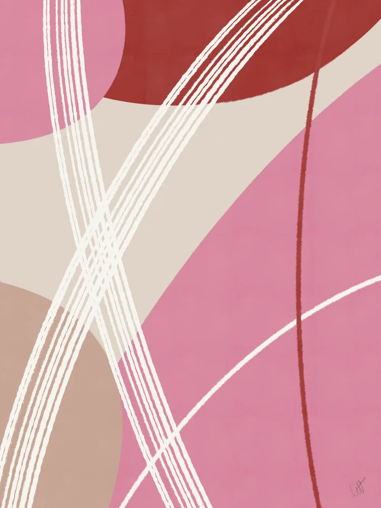 Volfova, Anne-Marie: Red & Pink Abstract