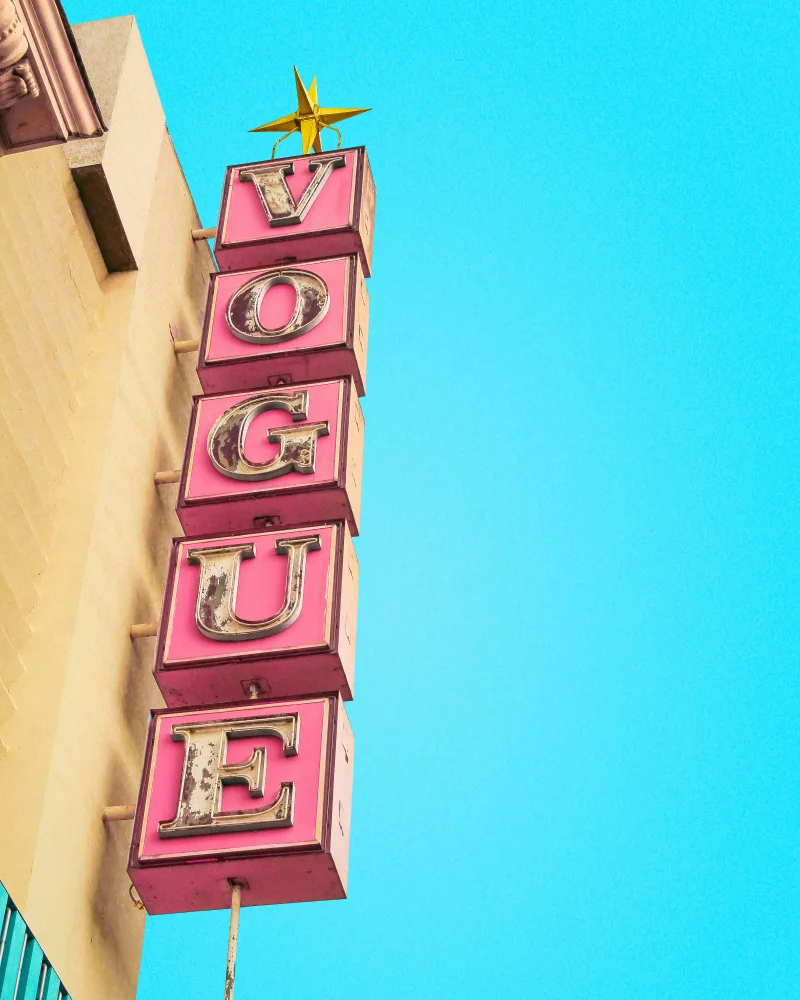 Windeknecht, Tom: Vogue Theatre Sign in Hollywood