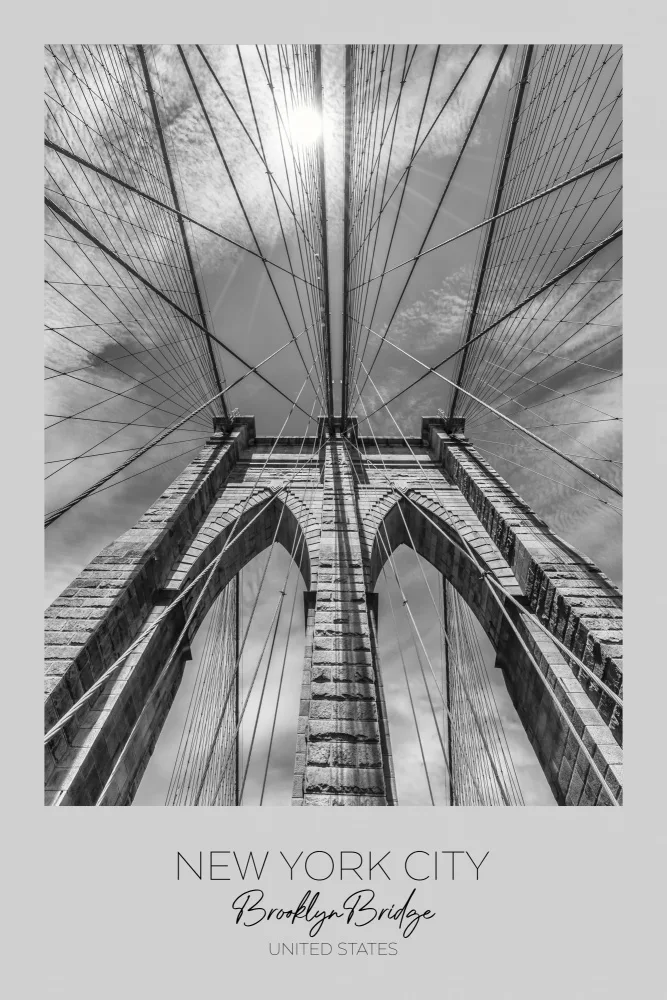 Viola, Melanie: En foco: CIUDAD DE NUEVA YORK Puente de Brooklyn en detalle