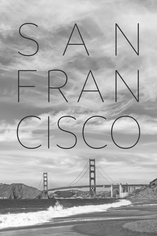 Viola, Melanie: Pont du Golden Gate et plage de Baker | Texte et horizon