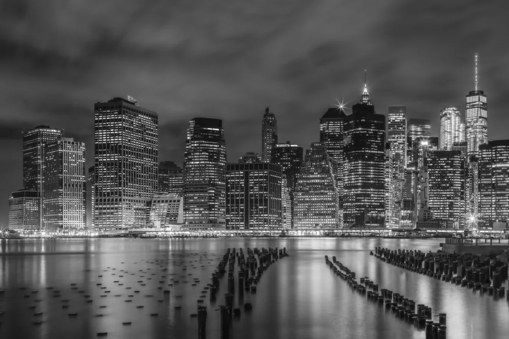 Viola, Melanie: NEW YORK CITY Monochrome Night Impressions