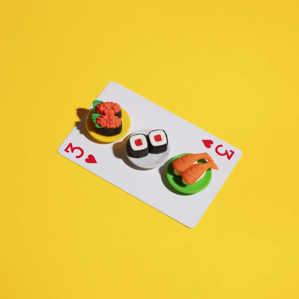 Ramiro, Julia: Sushi Selection on a Playing Card