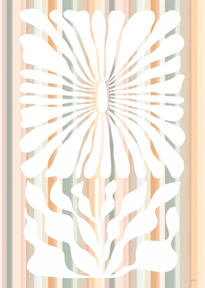 Skellern, Sue: Retro Flower on Stripes