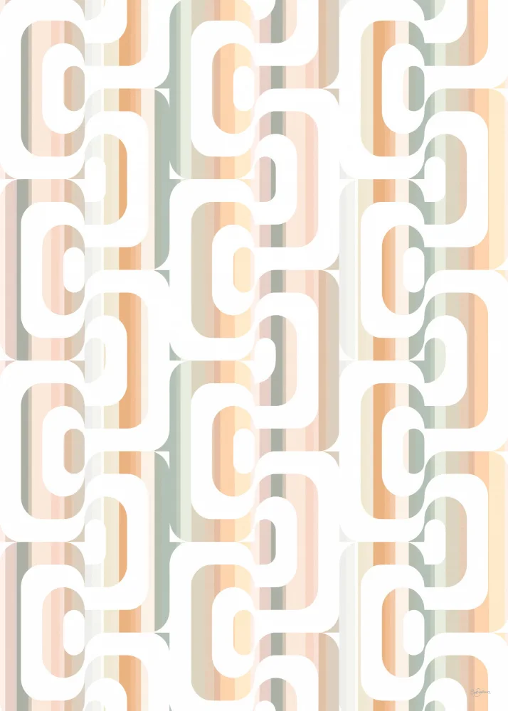 Skellern, Sue: Retro Pattern on Stripes
