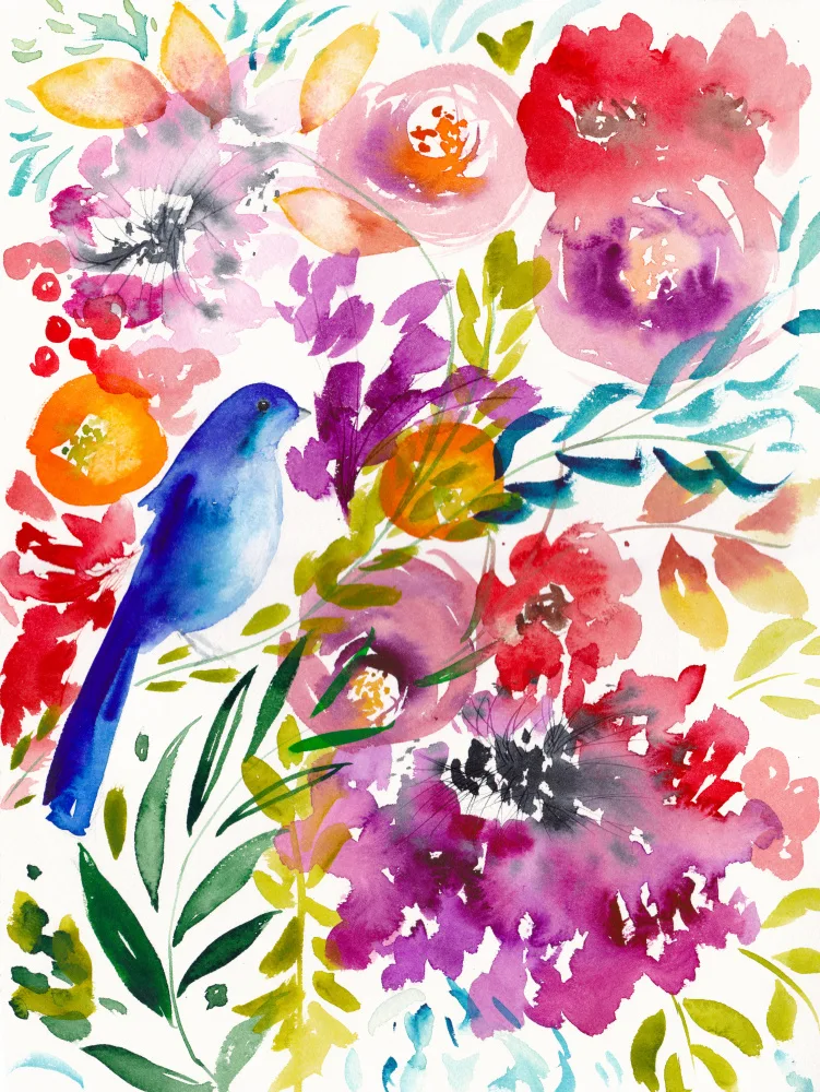 Lindstrom, Christine: Bluebird dans les fleurs