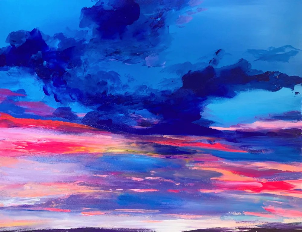 Lindstrom, Christine: Coucher de soleil en Floride en bleu