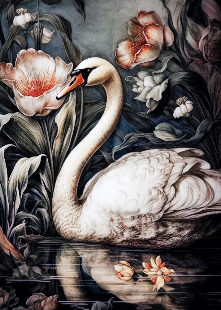 Jaszke, Justyna: Floral and swan