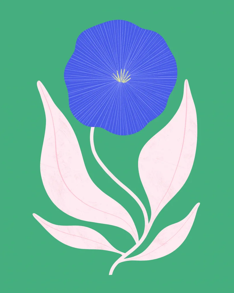 Donne, Melissa: Abstract Blue Flower