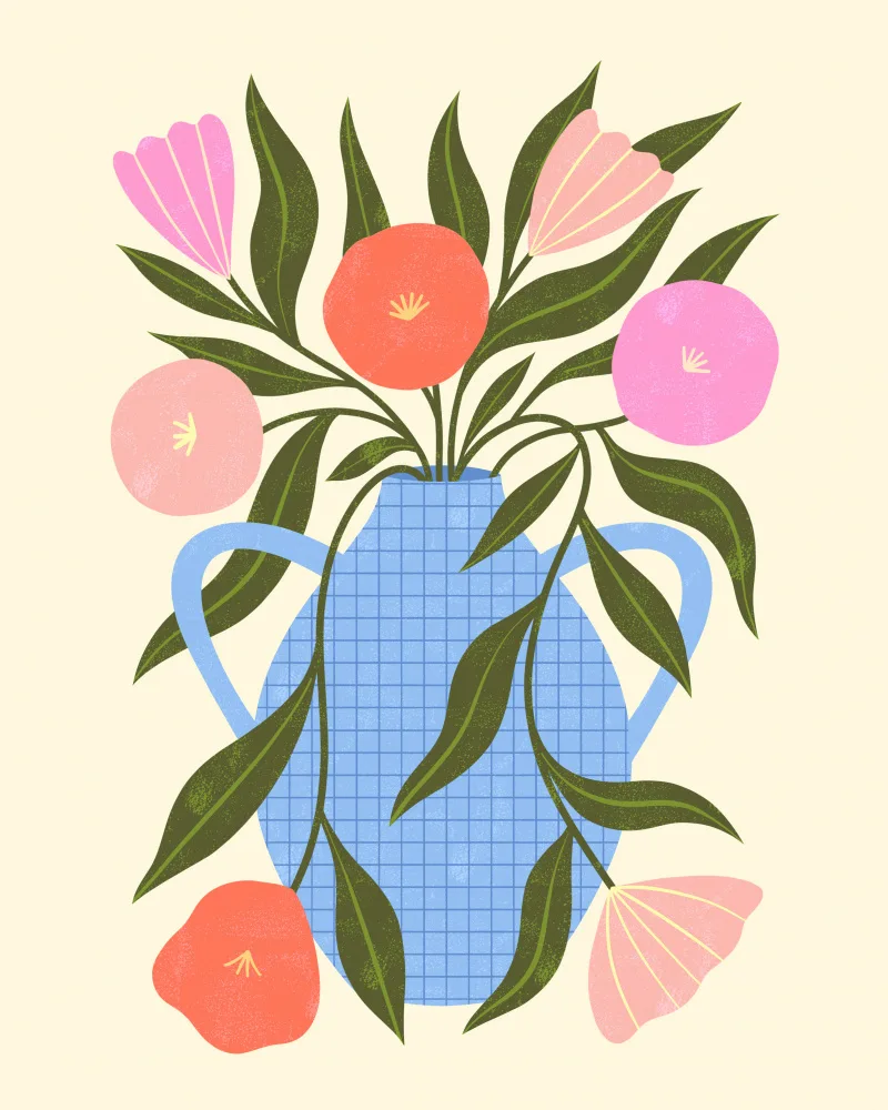 Donne, Melissa: Wavy Flowers in Vase