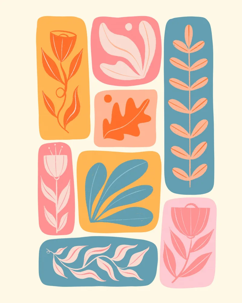 Donne, Melissa: Abstract Flowers