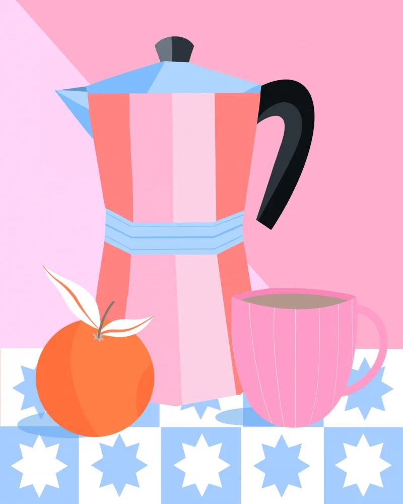 Donne, Melissa: Still Life with Moka Pot